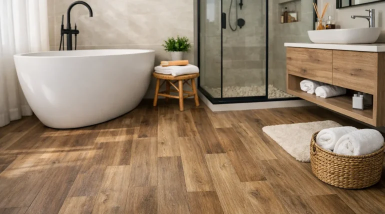 10 Luxury Vinyl Flooring Bathroom Ideas